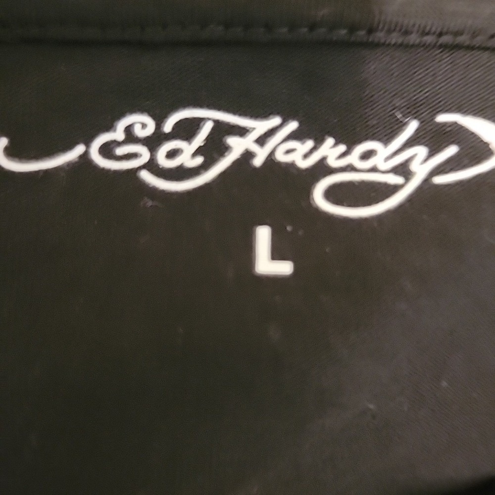 Ed Hardy Tattoo Tiger T-Shirt Retro Graphic Mens Size‎ L Black NEW - Picture 5 of 10